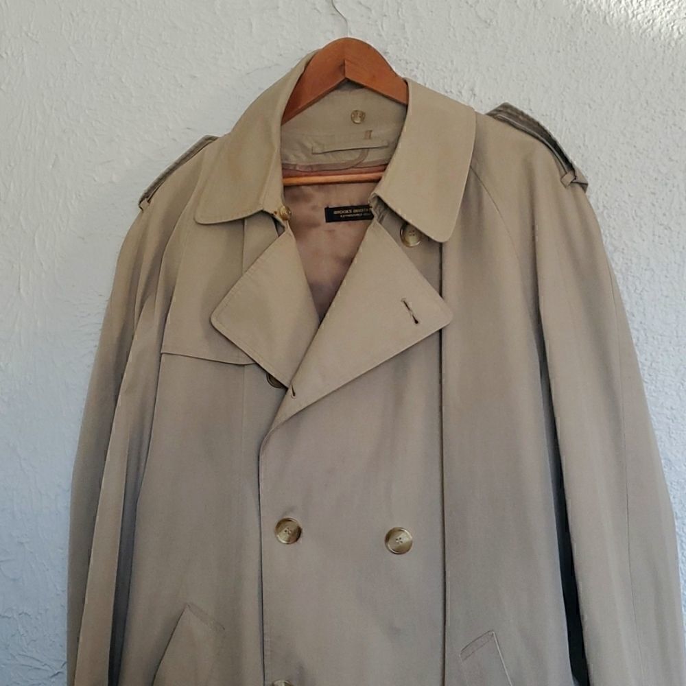 Brooks Brothers | Double Breasted Khaki Trench Coat